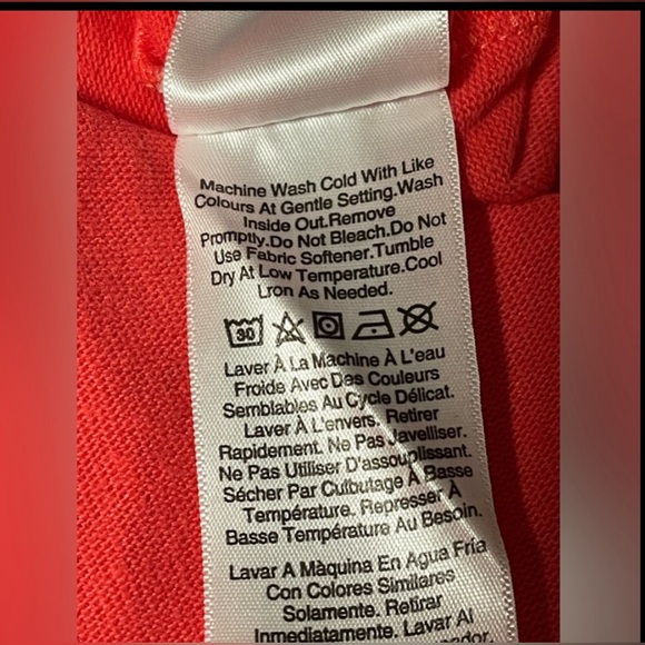 DONNA KARAN ACTIVE SWEATSHIRT LACE-UP WOMEN TIE-SLEEVES PINK COLOR SIZE LARGE - Picture 8 of 13